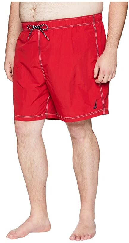 red mens swim trunks