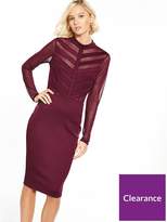 Thumbnail for your product : AX Paris Cage Top Bodycon Dress - Plum