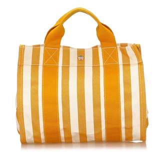 Hermes Orange Cloth Handbag