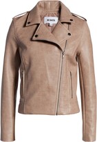 Thumbnail for your product : BB Dakota Lucky Lizard Snake Embossed Faux Leather Moto Jacket