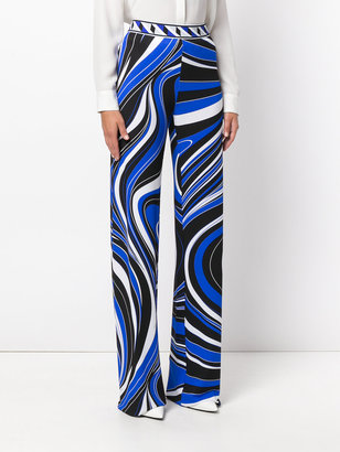 Emilio Pucci abstract print high-waisted trousers