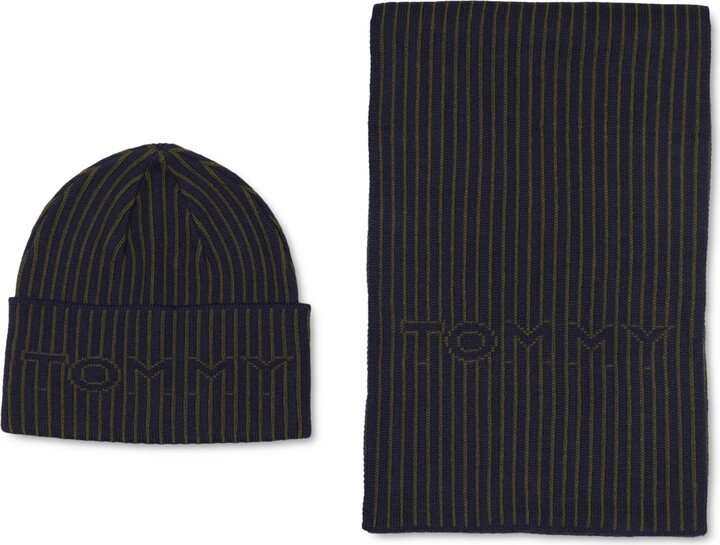 tommy hilfiger scarf and hat