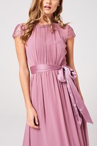 Thumbnail for your product : Little Mistress Phoebe Canyon Rose Lace Sleeve Maxi Dress
