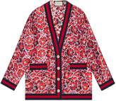 Thumbnail for your product : Gucci Poppy garden print cardigan