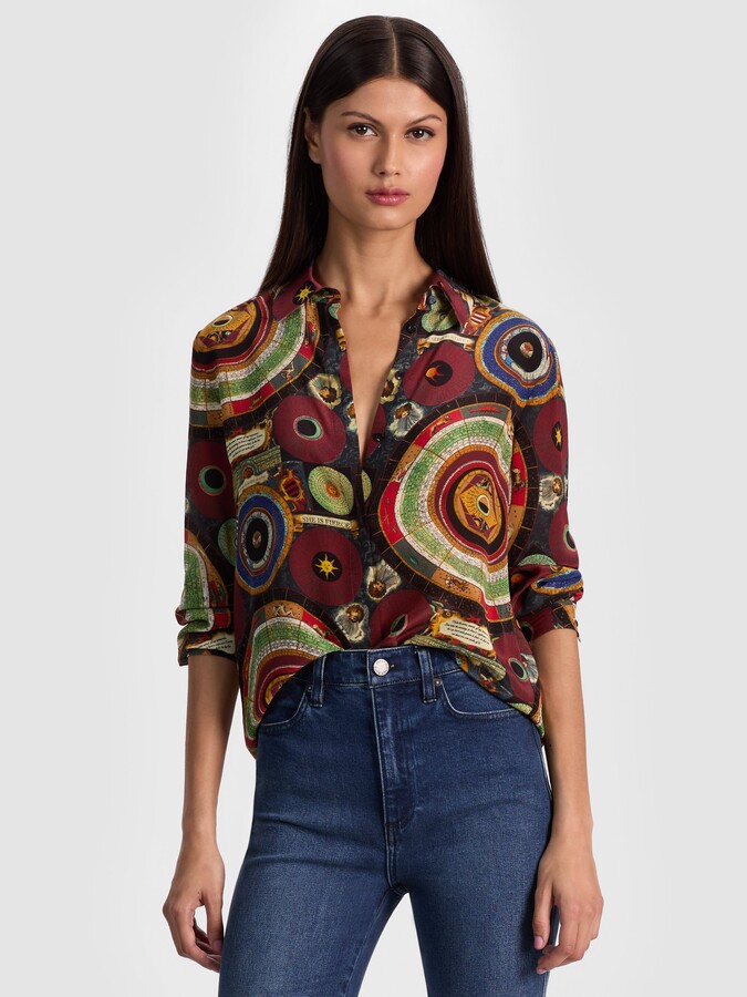 Alice + Olivia Willa Silk Blouse