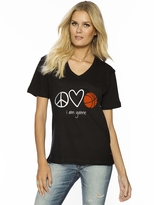 Thumbnail for your product : Peace Love World Peace Love Basketball V-Neck Tee