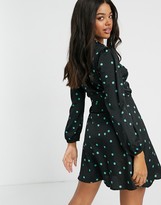 Thumbnail for your product : New Look wrap mini dress in spot pattern