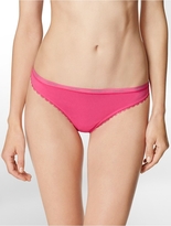 Thumbnail for your product : Calvin Klein Cotton Logo With Lace Thong