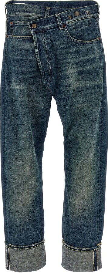 R 13 'cuffed Crossover' Jeans
