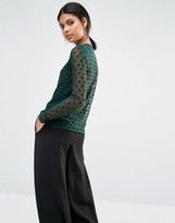Thumbnail for your product : Y.A.S Shedot Long Sleeve Sheer Loose Top