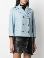 Thumbnail for your product : RED Valentino Double-Breasted Wool-Blend Peacoat