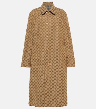 Gucci Reversible checked linen and wool coat