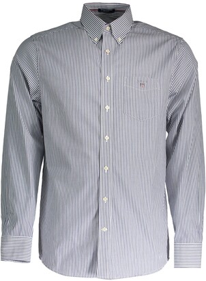 Gant Men's The Poplin Banker Stripe Long Sleeve Regular Fit Casual Shirt