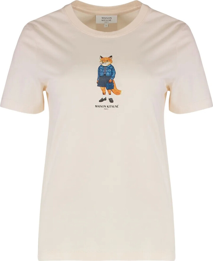 MAISON KITSUNÉ fox-print crew-neck T-shirt