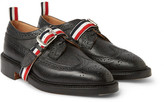 Thumbnail for your product : Thom Browne Strap-Front Pebbled Leather Brogues