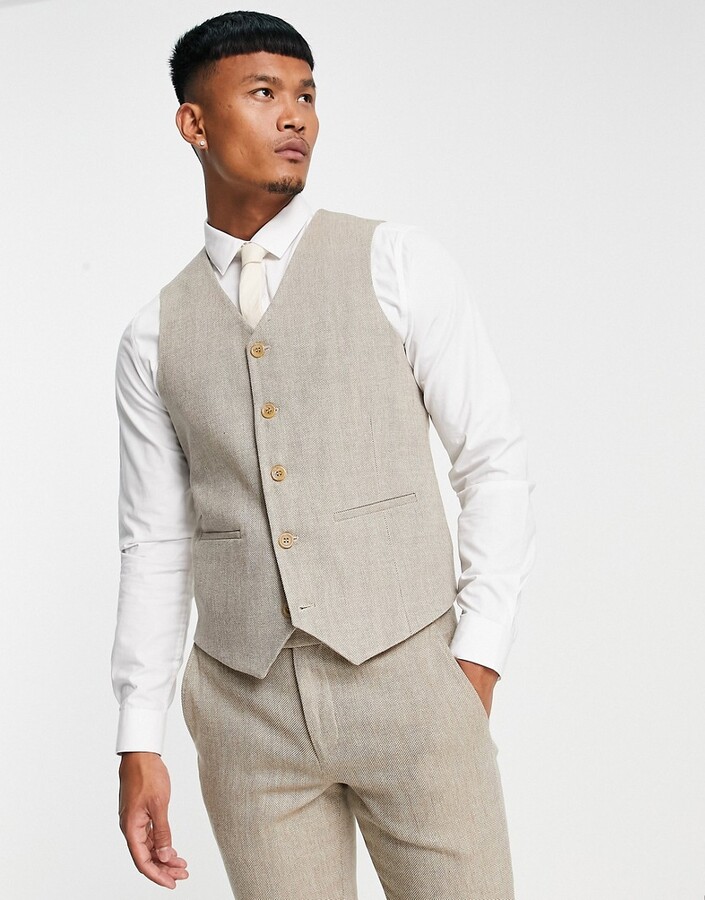 Mens Wool Tweed Vest | ShopStyle