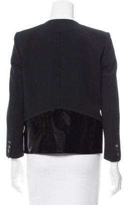 Helmut Lang Patent Leather High Low Blazer