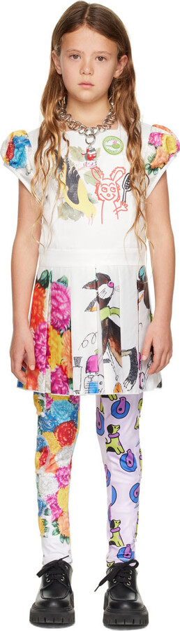 Chopova Lowena SSENSE Exclusive Kids White Bird & Floral Dress