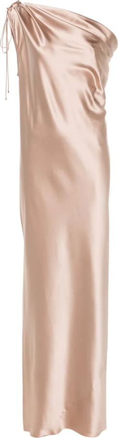 Max Mara One-Shoulder Silk Dress