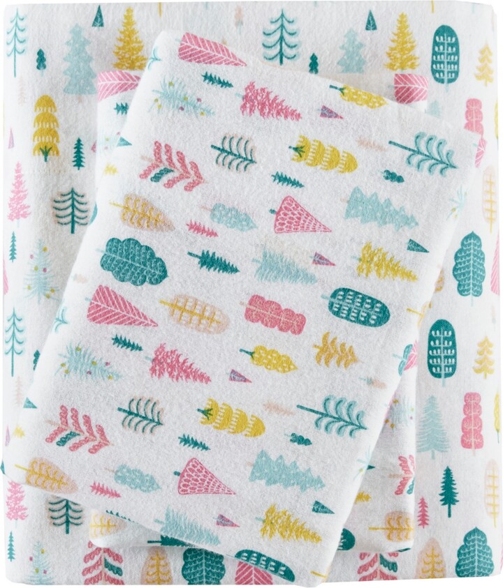 Intelligent Design Novelty Printed Flannel 3-Pc. Sheet Set, Twin