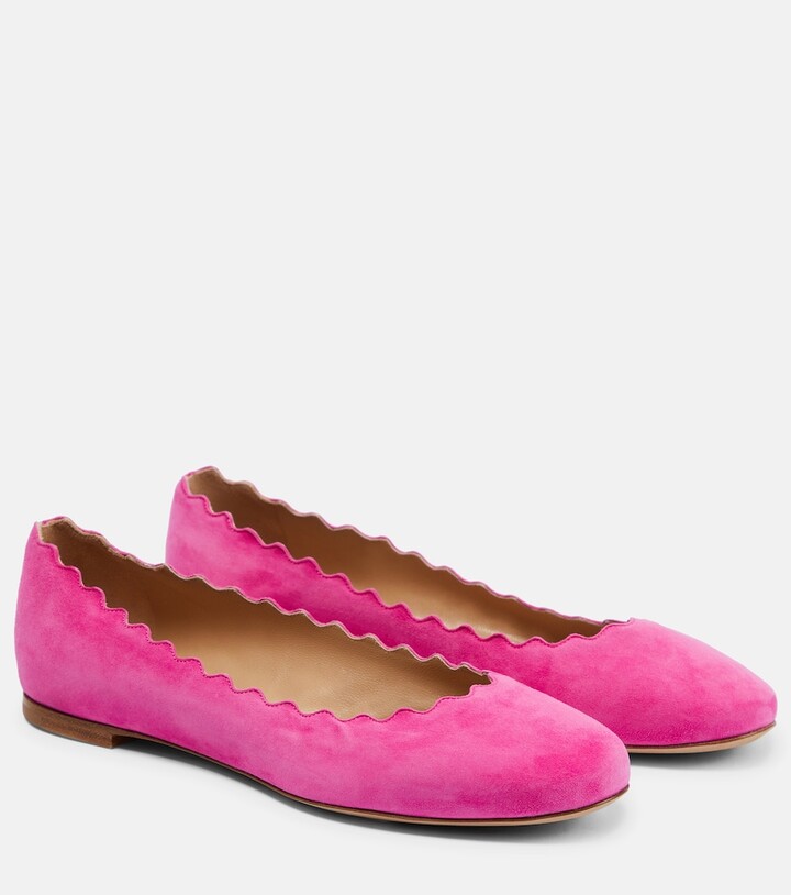 Chloé Lauren suede ballet flats ShopStyle