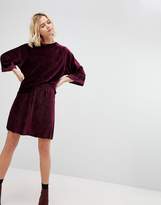 Thumbnail for your product : Pieces Velvet Skater Skirt