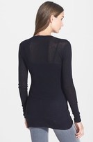 Thumbnail for your product : James Perse Skinny Long Sleeve Cotton & Cashmere Crewneck Top