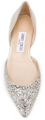 Jimmy Choo Esther glitter ballerina shoes