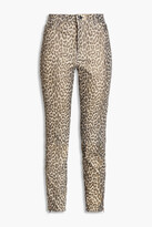 Thumbnail for your product : J Brand Metallic leopard-print leather skinny pants