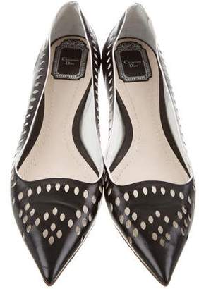 Christian Dior Leather Pointed-Toe Flats