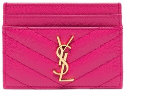 Saint Laurent Monogram Quilted Cardholder - Pink for Women