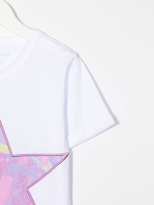 Stella McCartney Kids heart-embroidered organic cotton T-shirt