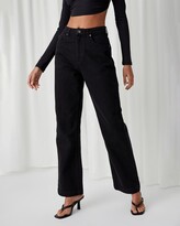 Thumbnail for your product : Supre Women's Black Wide leg - Full Length Wide Leg Jeans - Size 10 at The Iconic