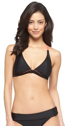 Mossimo Coral/Black Halter Bikini Top