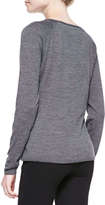Thumbnail for your product : Lafayette 148 New York Fine-Gauge Merino Cardigan Sweater, Dark Nickel