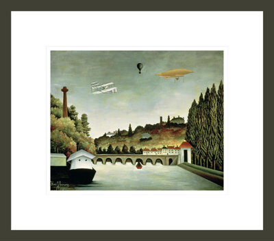 1000Museums View of the Bridge at Sevres and the Hills at Clamart St. Cloud and Bellevue by Henri Rousseau -Framed Giclee Print