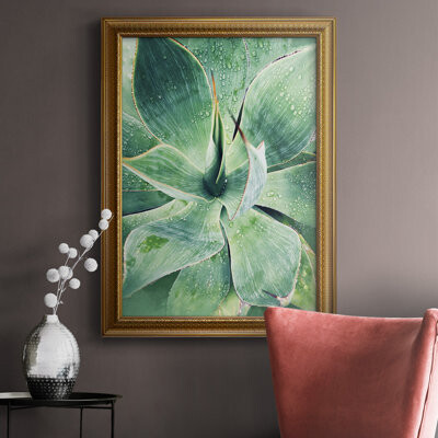 Dakota Fields Green Tropical Succulent I - Picture Frame Print on Canvas