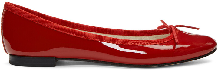 Repetto Red Patent Cendrillon Ballerina Flats - ShopStyle
