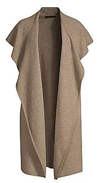 Raffi Women's Felt Wool Shawl Collar Open Vest