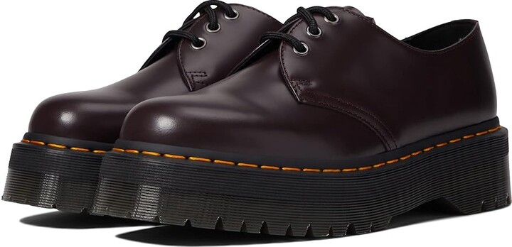 Dr. Martens 1461 Quad (Burgundy Smooth) Shoes - ShopStyle
