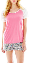 Thumbnail for your product : JCPenney Flirtitude Short-Sleeve Shirt and Boxers Pajama Set