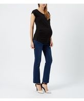 Thumbnail for your product : New Look Maternity Dark Blue Overbump Bootcut Jeans