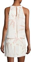 Thumbnail for your product : Halston Sleeveless Round-Neck Printed Tiered Dress, Multi
