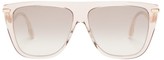 Thumbnail for your product : Jimmy Choo Suvi Flat-top Acetate Sunglasses - Nude