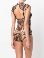 Thumbnail for your product : I.D. Sarrieri I.D.Sarrieri floral embroidery bodysuit