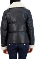 Thumbnail for your product : Sebby Faux Leather & Faux Shearling Trim Jacket