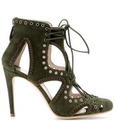 Thumbnail for your product : Miu Miu Suede lace-up sandals