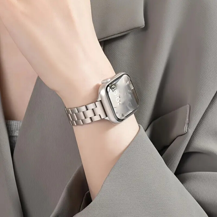PEO Strap For Apple watch band 46mm 45mm 44mm 49mm 40mm 41mm Metal Stainless Steel bracelet iWatch series 10 8 9 7 5 se 6 4 Ultra 2