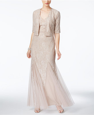 Alex Evenings Lace A-Line Gown And Jacket