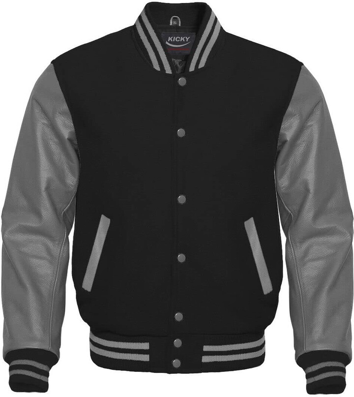 Kicky Varsity Jacket Letterman Jacket Baseball Jacket Wool body and